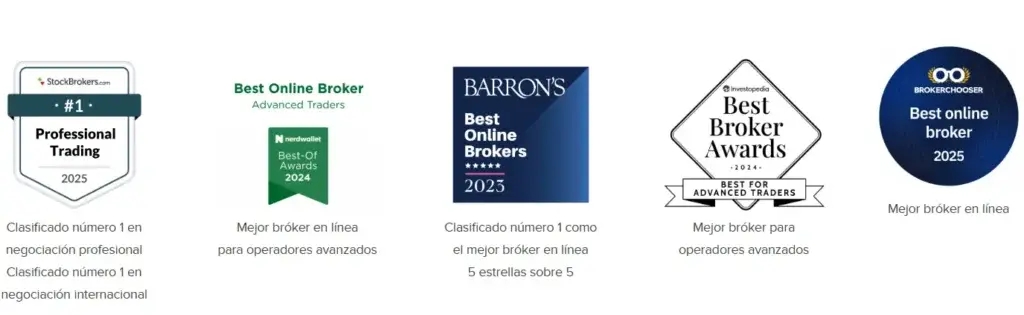 premios y reconocimientos de Interactive Brokers