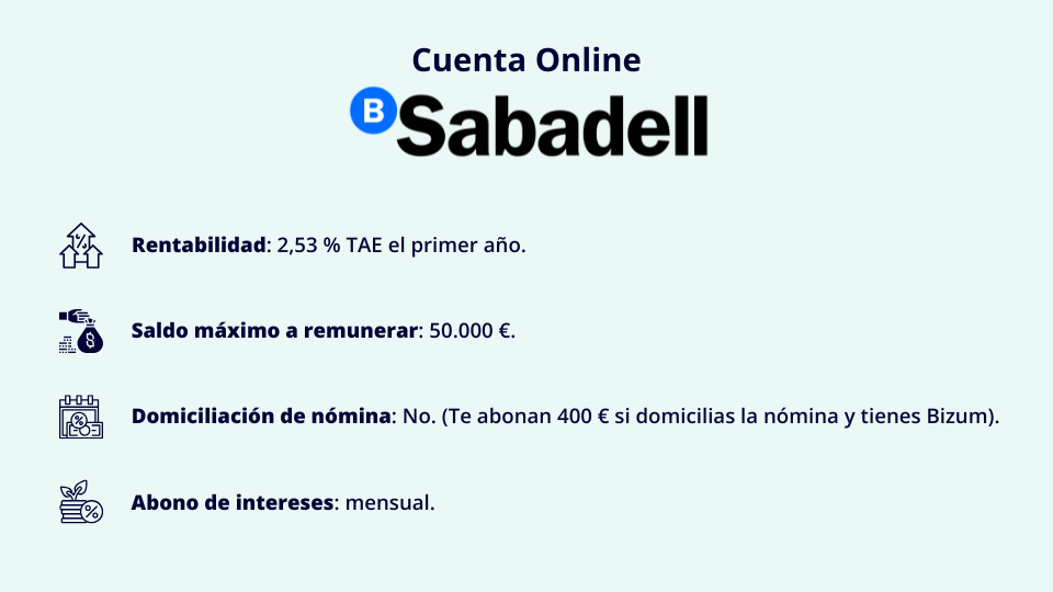 Cuenta remunerada Sabadell 2026