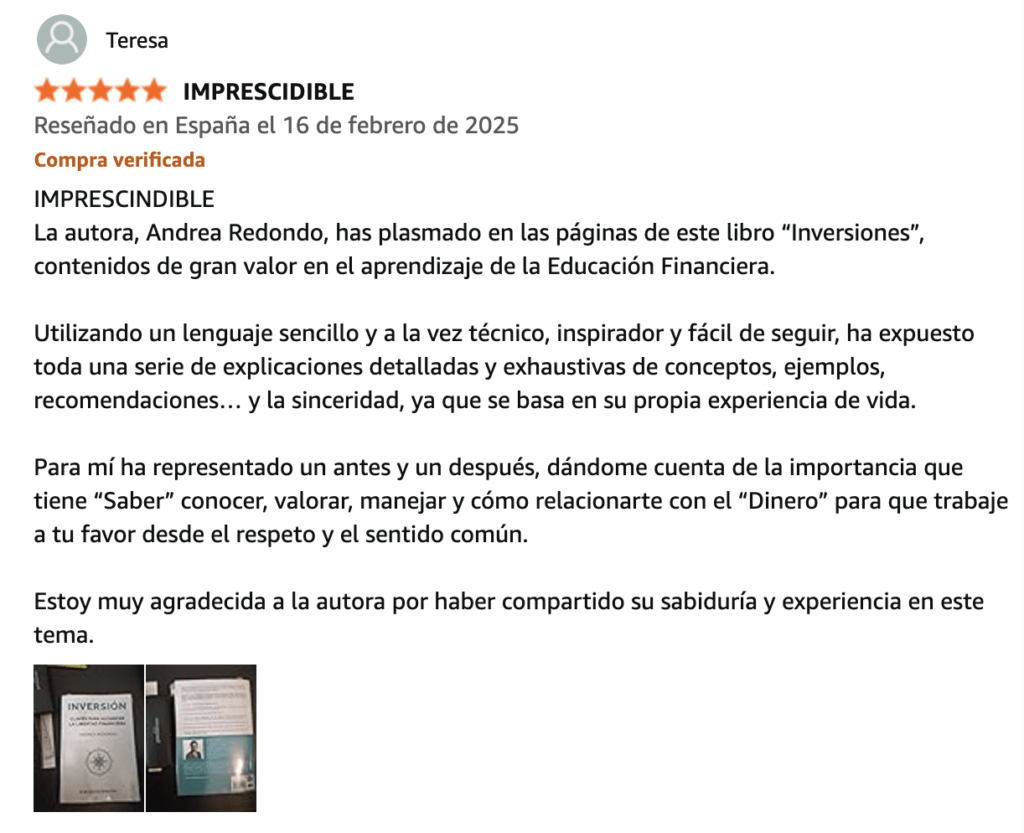 valoraciones libro andrea