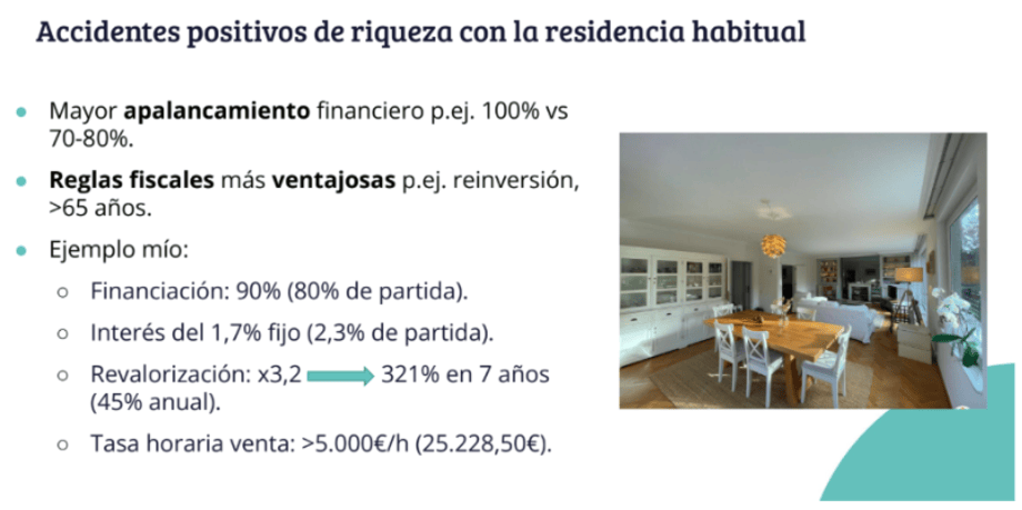 accidente positivo de riqueza inmobiliario