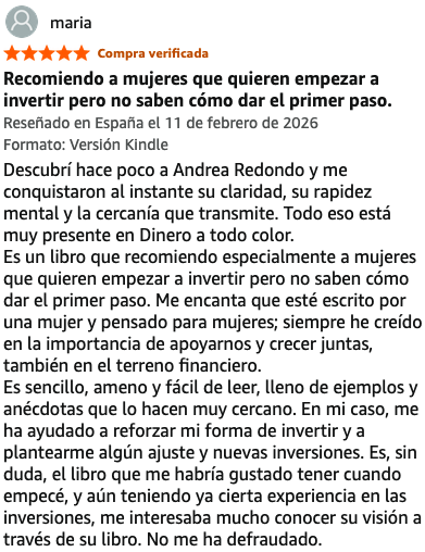 Testimonio de María dinero a todo color