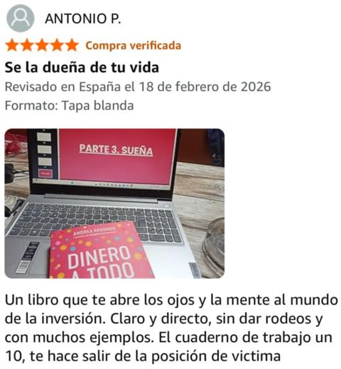 reseña con foto dinero a todo color