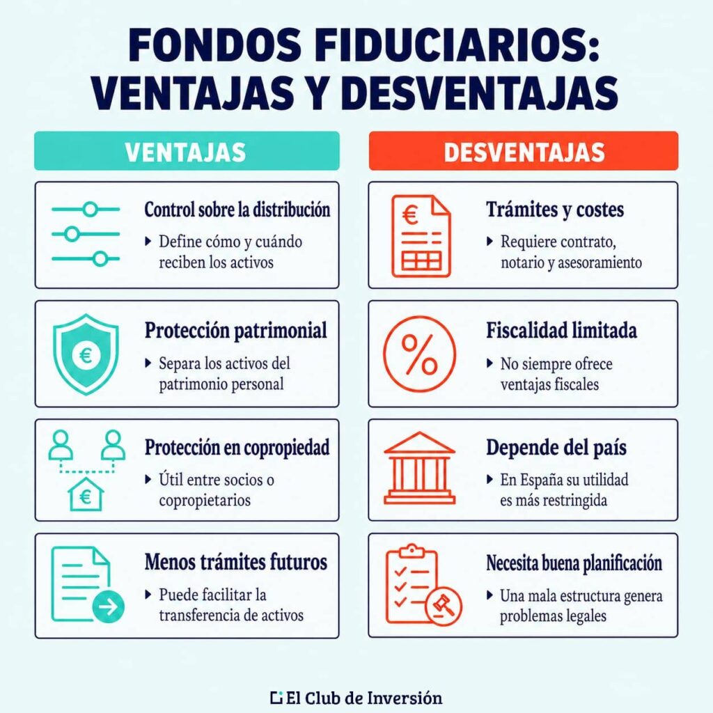 ventajas y desventajas de un fondo fiduciario