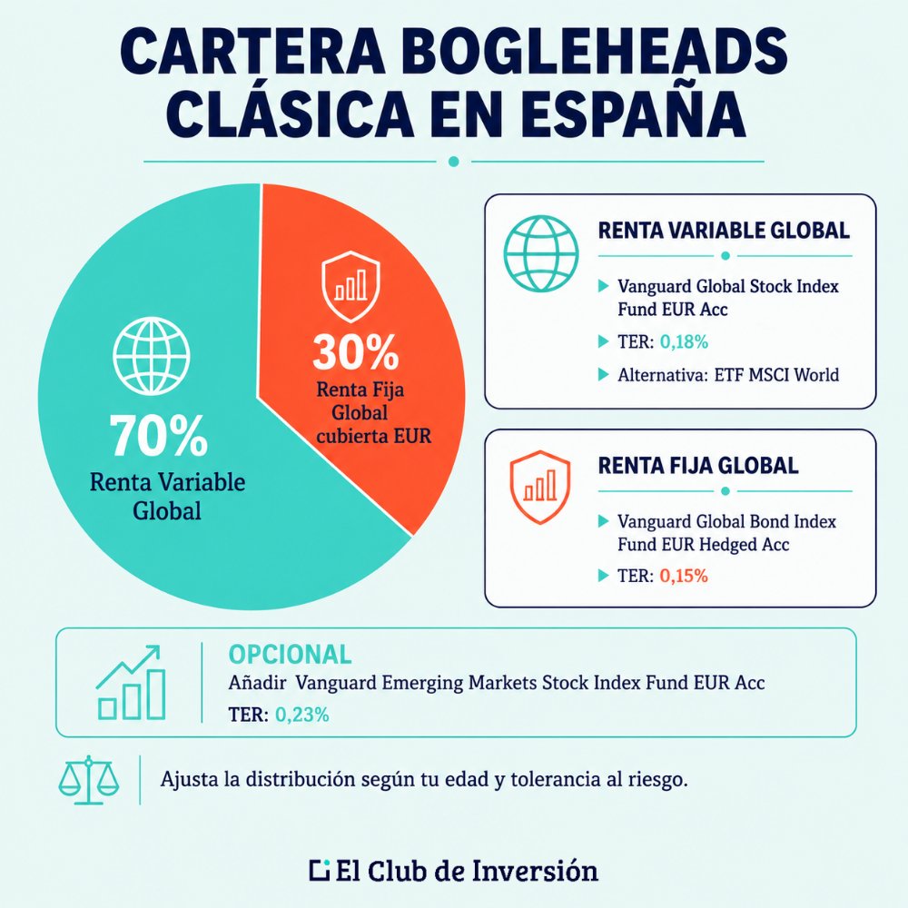 Cartera bogleheads clasica Espana