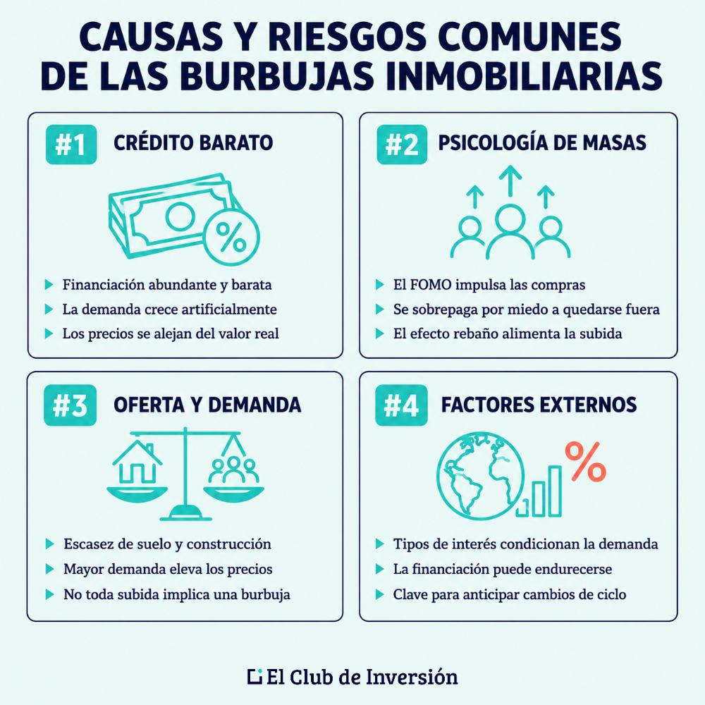 Causas burbujas inmobiliarias