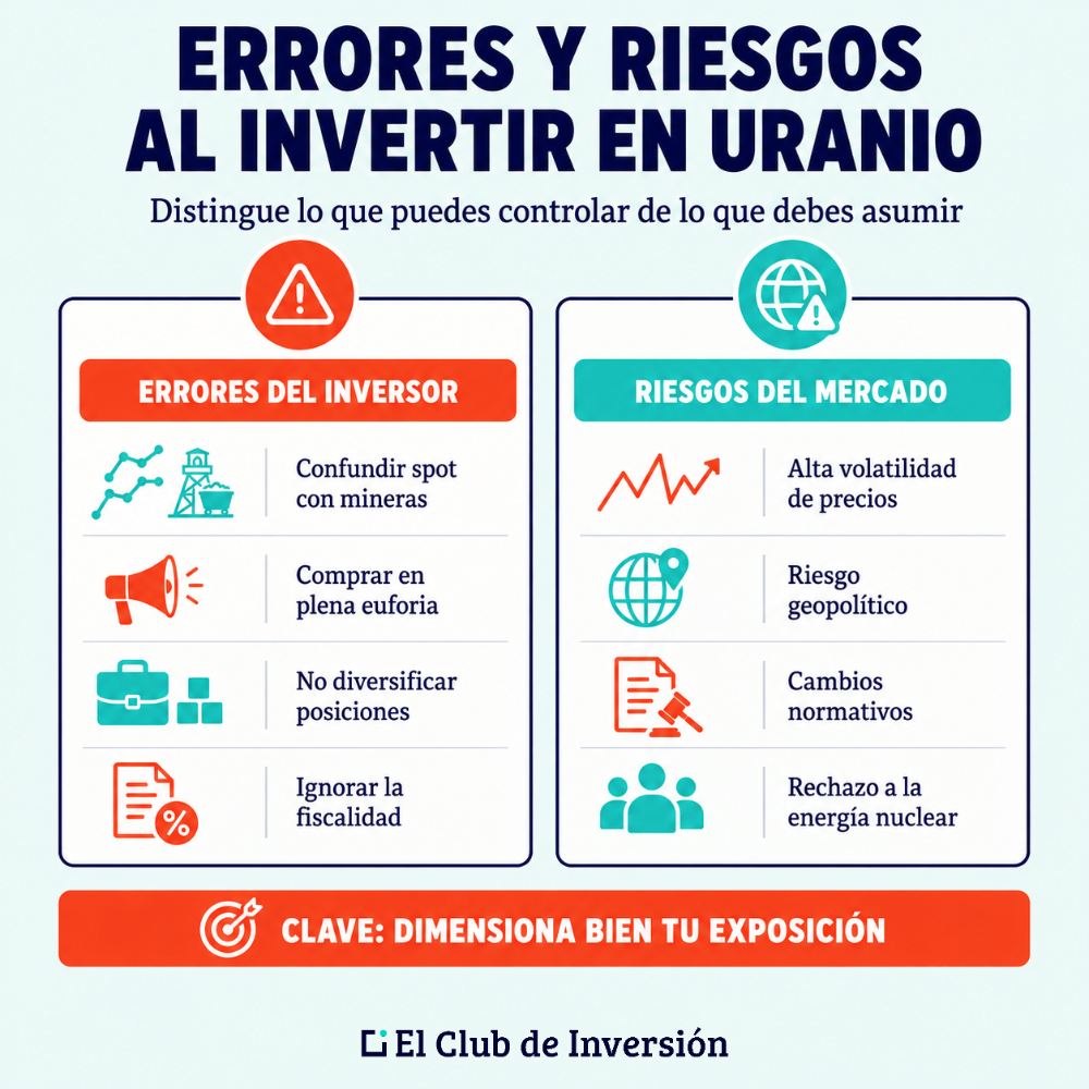 Errores riesgos invertir uranio