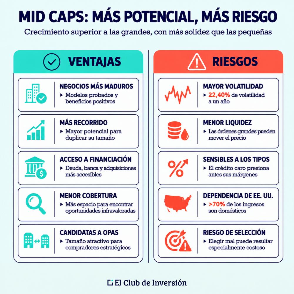 Ventajas y riesgos mid caps